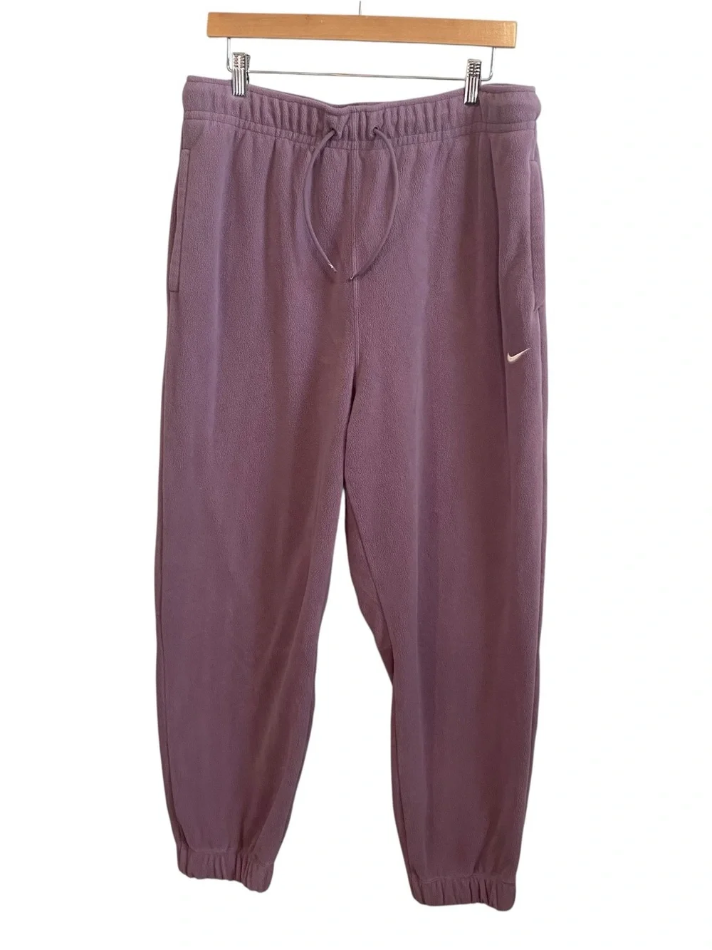 Nike Mauve Pink High Rise Therma Fit Fleece Sweatpants Joggers Size Large